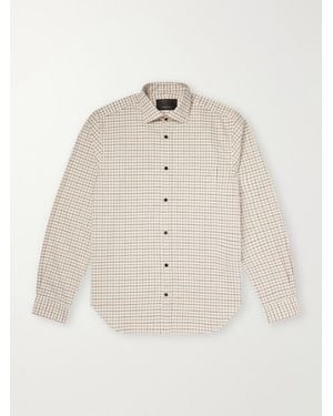 James Purdey & Sons Checked Cotton-Flannel Shirt - Natural