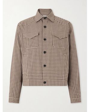 Oliver Spencer Witley Checked Cotton-Blend Jacket - Natural