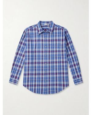 Aimé Leon Dore Checked Cotton-Twill Shirt - Blue