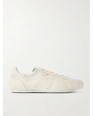 Ami Paris Leather Trainers - Natural