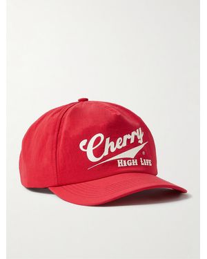 CHERRY LA Logo-print Twill Trucker Hat - Red