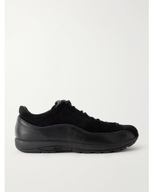 Diemme Bardolino Suede And Leather Trainers - Black