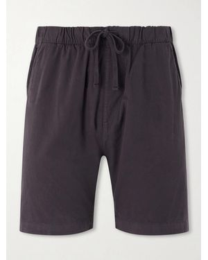 Hartford Joggy Straight-leg Cotton Drawstring Shorts - Blue