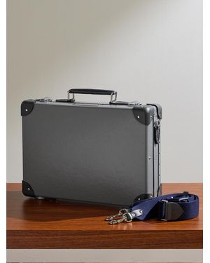 Globe-Trotter 007 No Time To Die Leather-Trimmed Vulcanised Fibreboard Attaché Case - Grey