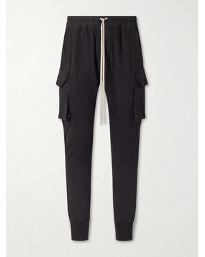 Rick Owens Mastodon Tapered Cotton-blend Jersey Joggers - Blue