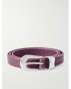 Our Legacy 2cm Leather Belt - Purple