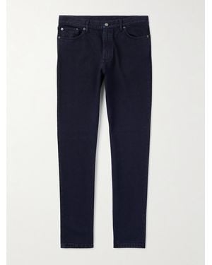 ZEGNA Roccia Straight-leg Cotton Trousers - Blue
