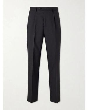 mfpen Formal Straight-leg Pleated Wool Suit Trousers - Blue