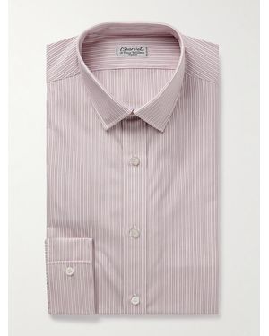 Charvet Striped Cotton-Poplin Shirt - Pink