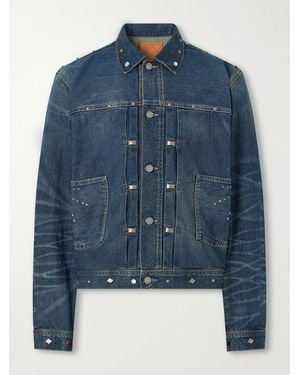 RRL Embellished Denim Jacket - Blau