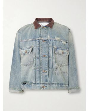 Paly Hollywood Buffalo 66 Distressed Denim Jacket - Blue