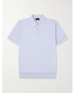 Brioni Sea Island Cotton Polo Shirt - White