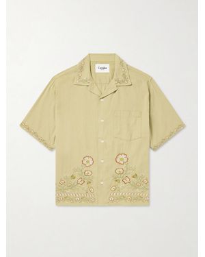 Corridor NYC Augusta Embroidered Cotton Shirt - Natural