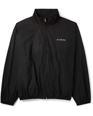 Acne Studios Olando Logo-Print Cotton-Poplin Jacket - Black