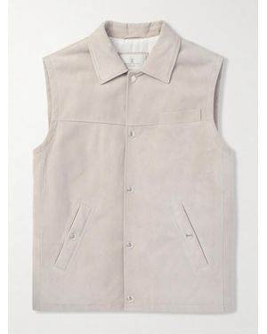 Brunello Cucinelli Suede Gilet - Natural