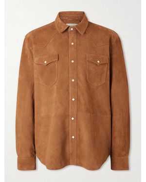 Officine Generale Mashall Suede Jacket - Brown