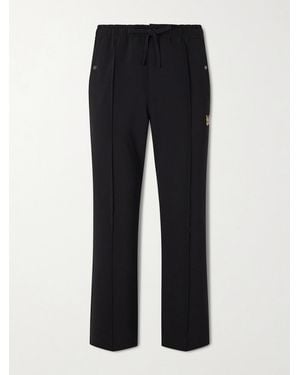 Needles Piping Cowboy Straight-leg Embroidered Woven Trousers - Black
