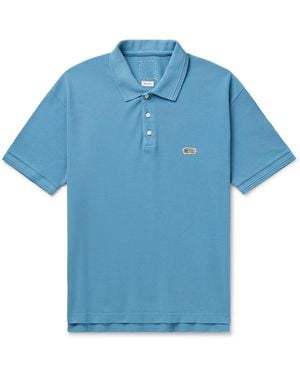 Visvim Jumbo Weller Garment-Dyed Cotton-Piqué Polo Shirt - Blue