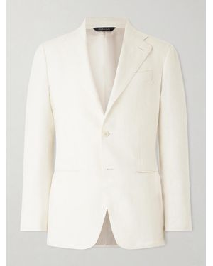 Saman Amel Linen Suit Jacket - Natural