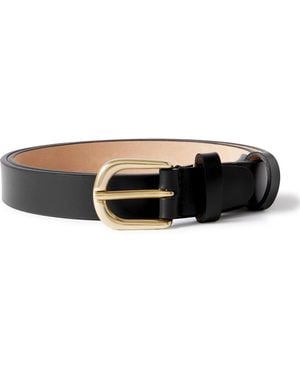 MR P. 2.5Cm Leather Belt - Black
