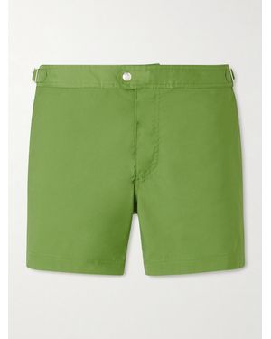 Tom Ford Straight-Leg Mid-Length Swim Shorts - Green