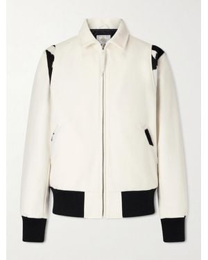Golden Bear The Hayes Cow-Print Wool-Blend Varsity Jacket - Natural