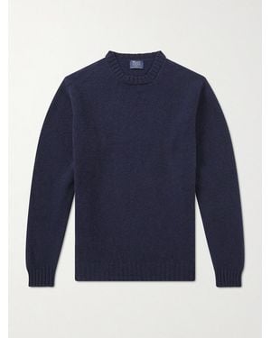 William Lockie Virgin Wool Sweater - Blau