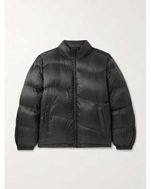 Dime Steppjacke aus wattiertem Nylon-Ripstop mit Logostickerei - Schwarz