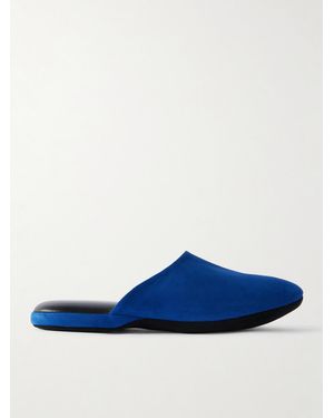 Charvet Suede Slippers - Blue