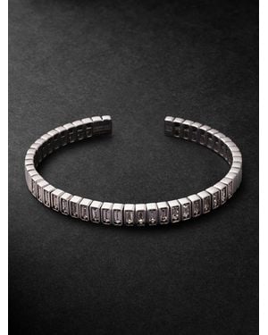 Suzanne Kalan Inlay 18-Karat Diamond Bangle - Black