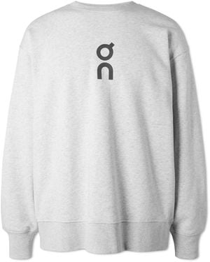 On Shoes Club Logo-print Organic Cott-blend Jersey Sweatshirt - Gray