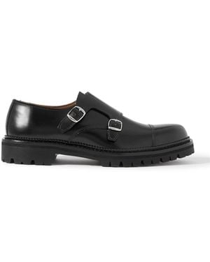 MR P. Olie Leather Monk-Strap Shoes - Black