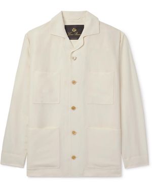 Loro Piana Joele Linen And Silk-Blend Overshirt - White