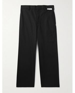 WTAPS Straight-leg Cropped Canvas Trousers - Black