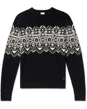 Bogner Luci Fair Isle Virgin Wool Sweater - Black
