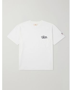 CHERRY LA Logo-Embroidered Cotton-Jersey T-Shirt - White