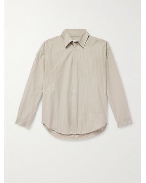 Agolde Roy Striped Cotton Shirt - White