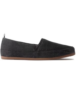 Mulo Linen Espadrilles - Black