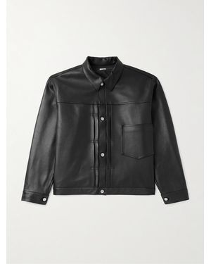 A.PRESSE 1St Type Full-Grain Leather Jacket - Black