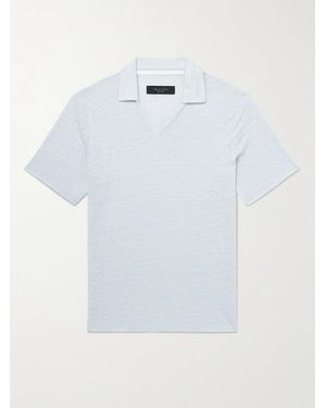 Rag & Bone Johnny Polohemd aus Leinen - Weiß