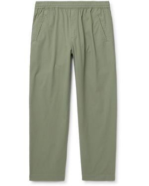 Folk Assembly Straight-Leg Cotton Drawstring Pants - Green