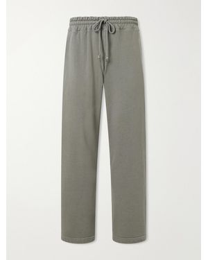 CHERRY LA Cotton-Fleece Drawstring Sweatpants - Gray
