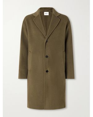 NN07 Kendrick 8447 Brushed Wool-Blend Twill Coat - Green