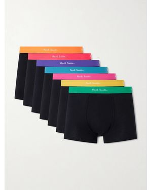 Paul Smith Three-Pack Stretch Organic Cotton-Blend Jersey Boxer Briefs - Blue