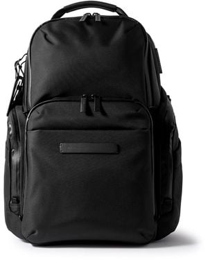 Horizn Studios Midtown Leather-Trimmed Shell Backpack - Black
