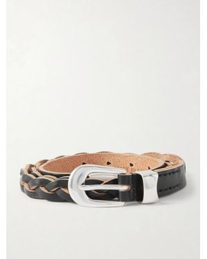 Our Legacy 2Cm Braided Leather Belt - Black