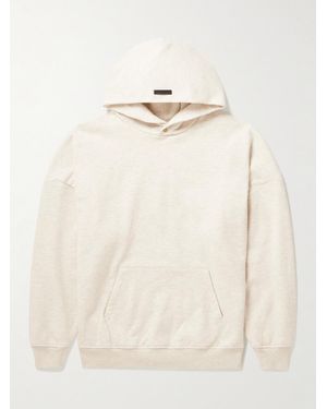 Fear Of God Eternal Logo-Flocked Cotton-Jersey Hoodie - Natural
