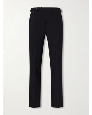 J. Mueser Waverly Straight-Leg Wool Seersucker Suit Trousers - Blue