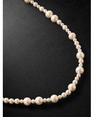 MAOR Perlina Sterling And Pearl Necklace - Black