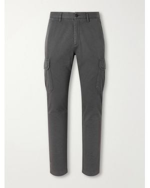 MR P. Samuel Slim-Fit Straight-Leg Organic Cotton-Twill Cargo Pants - Gray